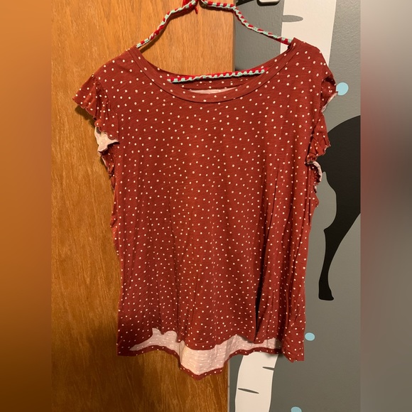 Maurice’s Woman’s XXL Cap Sleeve Polka Dot Tee - Picture 1 of 4